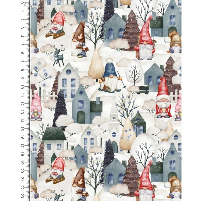 Poplin Digital Toff Christmas Village 5622