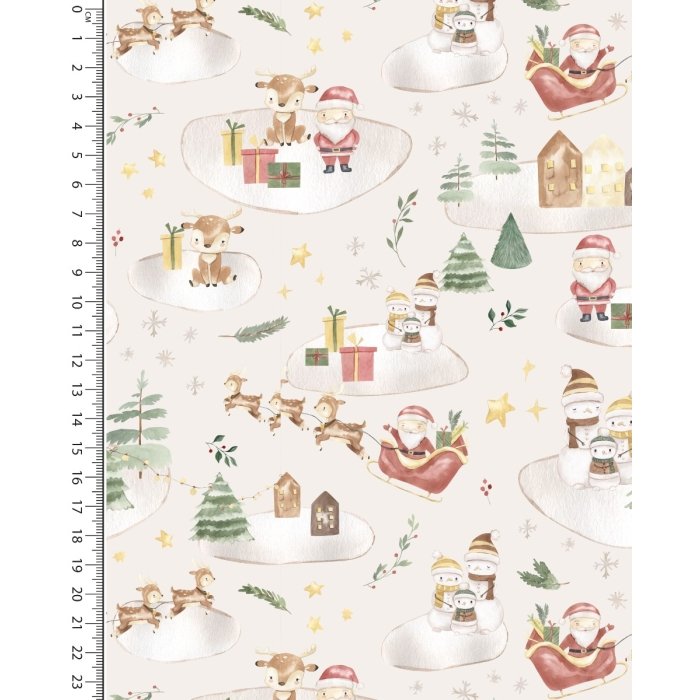 Poplin Digital Toff Christmas In The Air 5623