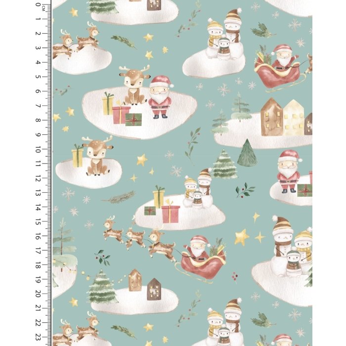 Poplin Digital Toff Christmas In The Air 5623