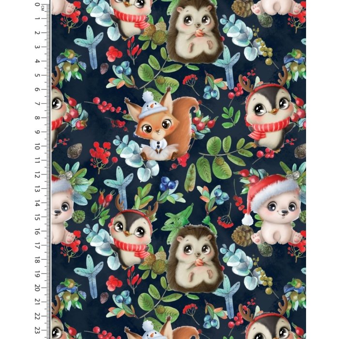 Sweat brushed digital Christmas Animals 5907