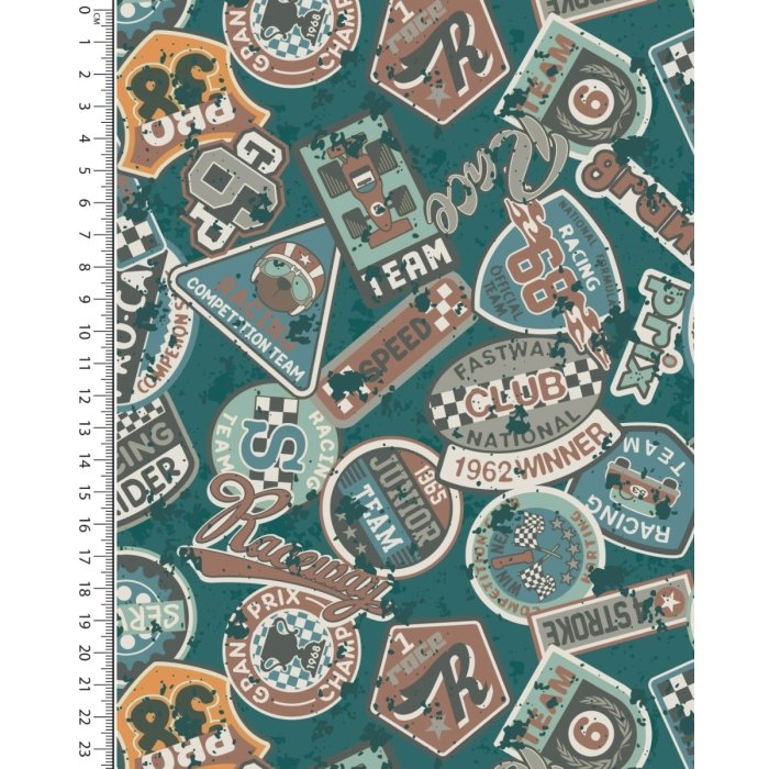 Sweat Brushed digital Racing Badge 5908