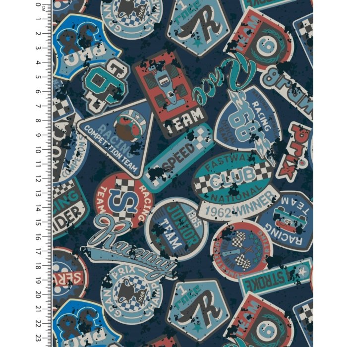 Sweat Brushed digital Racing Badge 5908