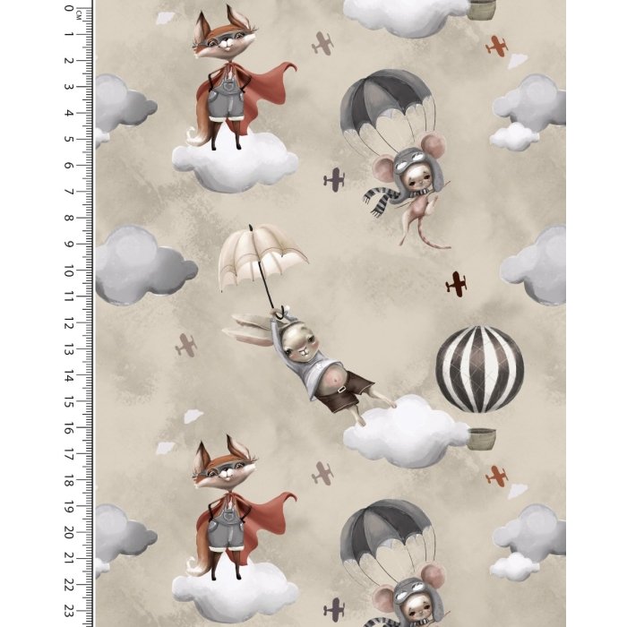 Alpen Fleece Digital Let's Fly Fox 5859