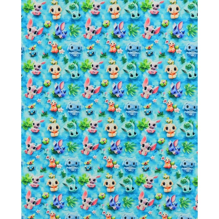 Poplin 3D Fnatasy Animals 5820