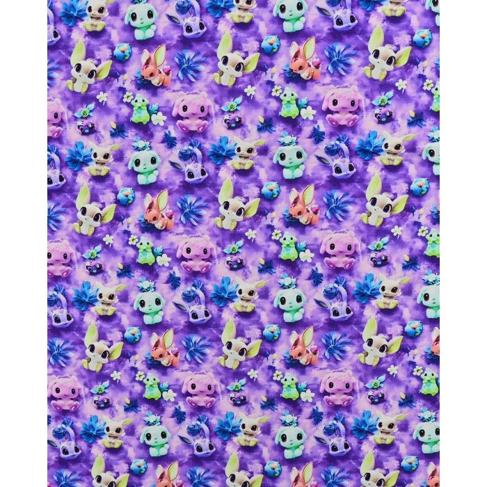 Poplin 3D Fnatasy Animals 5820