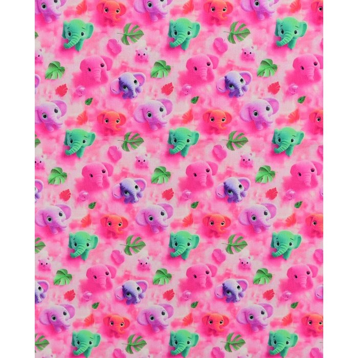 Poplin 3D Elephant 5818