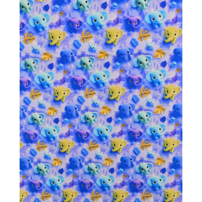 Poplin 3D Elephant 5818