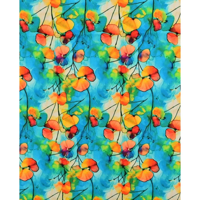 Poplin Digitaal Flowers 5830