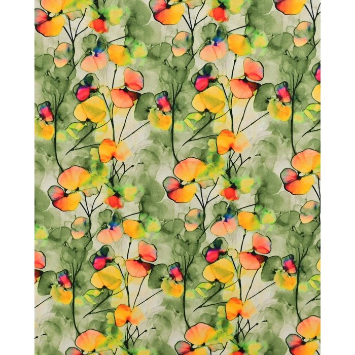 Poplin Digitaal Flowers 5830