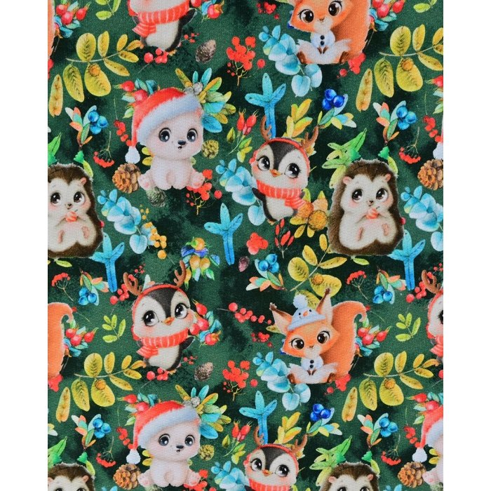 Sweat brushed digital Christmas Animals 5907