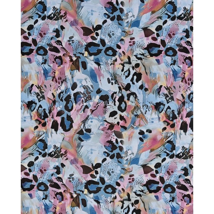 French Terry Digital Multicolor Leopard 5944