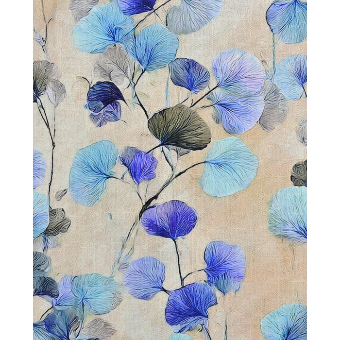Viscose Linen Digital Leaves 6066