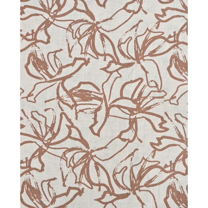 Ramie Linen Digital Abstract Flower 6067