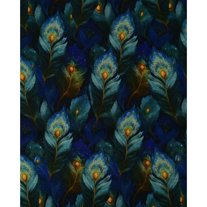 Punta Di Roma Digital Peacock Feathers 6117