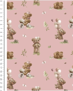 Flannel Digital Little Teddy Bears 6134