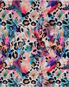 French Terry Digital Multicolor Leopard 5944
