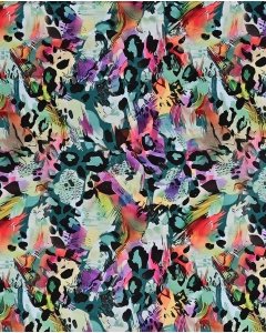 French Terry Digital Multicolor Leopard 5944