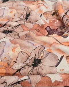 Bamboo Jersey Digital Colourful Flowers 5954