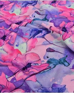 Bamboo Jersey Digital Colourful Flowers 5954