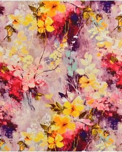 Bamboo Jersey Digital Flowers 5949