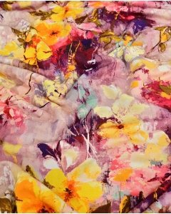 Bamboo Jersey Digital Flowers 5949