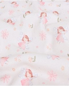 Rib Jersey Digital Fairy Peach 5958