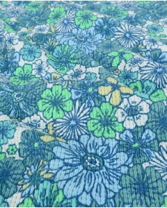 Waffle jersey toff retro flowers 5262