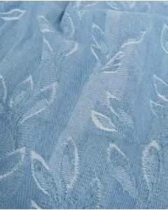 Denim Jacquard Leaves 6226