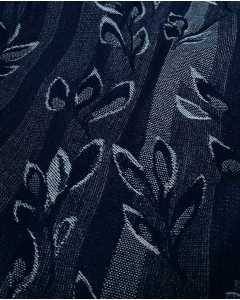Denim Jacquard Leaves 6226