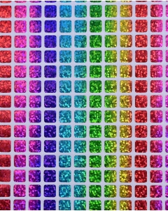 Multicolour Check Hologram Foil 5658