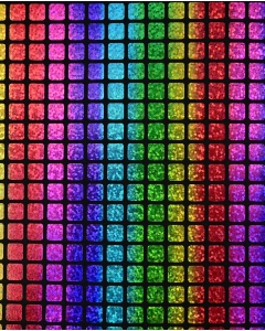 Multicolour Check Hologram Foil 5658