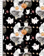 Poplin Digital Toff Halloween Ghosts 5624