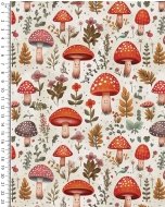 Alpen Fleece Digital Smiling Mushroom 5856