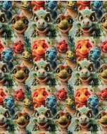 French Terry Digital Dinosaur 5945