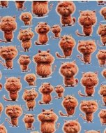 French Terry Digital Red Cat 5946