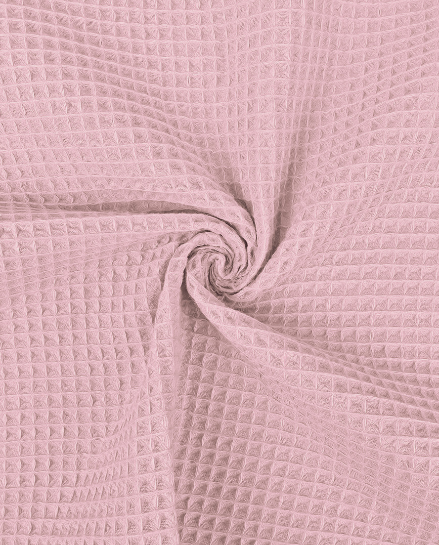 Waffle fabric with a textured surface