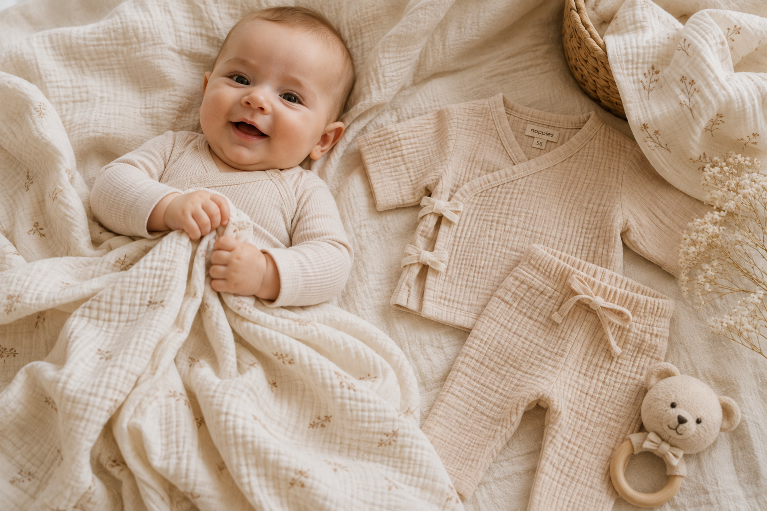 Baby clothes made from soft comfortable fabric