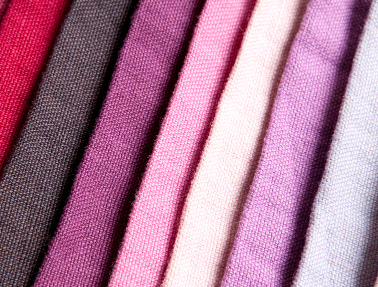 Choosing fabrics at Mutsaers Textiles