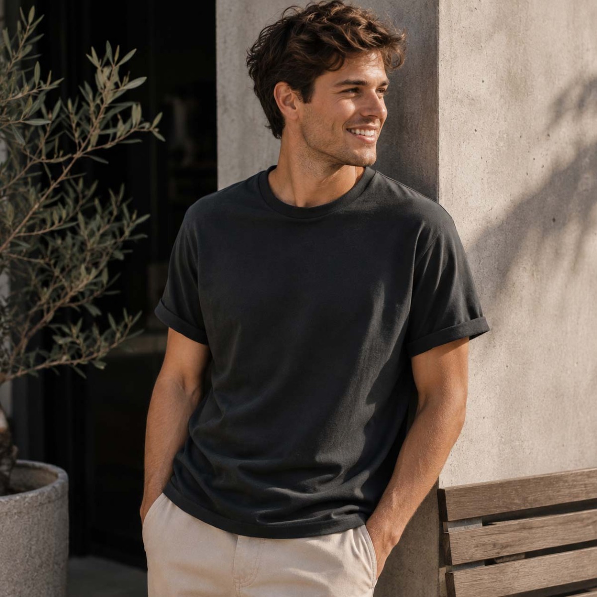 T-shirt and top made from soft stretchy fabric